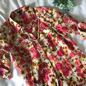 Ann Taylor floral button up